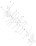Gear Case and Rear Wheel Assembly Diagram and Parts List for 22045 220000001-220999999 - 2002 Toro Lawn Mower
