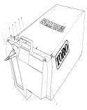 Grass Bag Assembly Diagram and Parts List for 22045 8900001-8999999 - 1998 Toro Lawn Mower