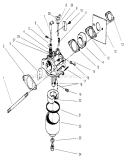 Carburetor Assembly Diagram and Parts List for 22045 200000001-200999999 - 2000 Toro Lawn Mower