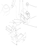 Gas Tank Assembly Diagram and Parts List for 22045 200000001-200999999 - 2000 Toro Lawn Mower
