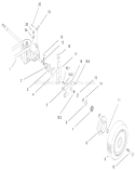 Gear Case and Rear Wheel Assembly Diagram and Parts List for 22045 200000001-200999999 - 2000 Toro Lawn Mower