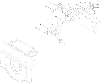 Impeller Drive Assembly Diagram and Parts List for 39924 411732000 - 414457304 Toro Snow Blower