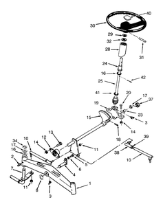 Front Axle And Steering Diagram and Parts List for 73400 3900001 - 3999999 Toro Lawn Tractor