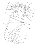 Handle Assembly Diagram and Parts List for 22141 790000001-799999999 - 1997 Toro Lawn Mower
