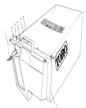 Grass Bag Assembly Diagram and Parts List for 22145 5900001-5999999 - 1995 Toro Lawn Mower