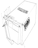Grass Bag Assembly Diagram and Parts List for 22150 6900001-6999999 - 1996 Toro Lawn Mower