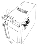 Grass Bag Assembly Diagram and Parts List for 22151 2000001-2999999 - 1992 Toro Lawn Mower