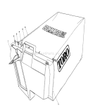 Grass Bag Assembly Diagram and Parts List for 22151 3900856-3999999 - 1993 Toro Lawn Mower