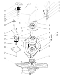 Blade Brake Clutch Assembly Diagram and Parts List for 22153BC 5900001-5999999 - 1995 Toro Lawn Mower