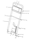 Handle Assembly Diagram and Parts List for 22153BC 5900001-5999999 - 1995 Toro Lawn Mower