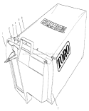 Grass Bag Assembly Diagram and Parts List for 22154 7900001-7999999 - 1997 Toro Lawn Mower