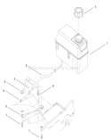 Fuel Tank Assembly Diagram and Parts List for 22157 230000001-230999999 - 2003 Toro Lawn Mower