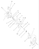 Gear Case and Rear Wheel Assembly Diagram and Parts List for 22157 230000001-230999999 - 2003 Toro Lawn Mower