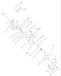 Gear Case and Rear Wheel Assembly Diagram and Parts List for 22157 8900001-8999999 - 1998 Toro Lawn Mower