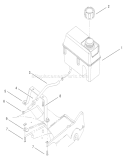 Fuel Tank Assembly Diagram and Parts List for 22157 220000001-220999999 - 2002 Toro Lawn Mower