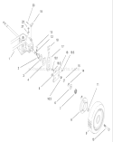 Gear Case and Rear Wheel Assembly Diagram and Parts List for 22157 220000001-220999999 - 2002 Toro Lawn Mower