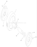 Rear Wheel and Tire Assembly Diagram and Parts List for 22157 220000001-220999999 - 2002 Toro Lawn Mower