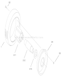 Front Wheel Assembly Diagram and Parts List for 22158 200000001-200999999 - 2000 Toro Lawn Mower