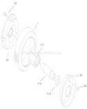 Rear Wheel Assembly Diagram and Parts List for 22158 200000001-200999999 - 2000 Toro Lawn Mower