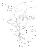 Engine and Blade Assembly Diagram and Parts List for 22160 8900001-8999999 - 1998 Toro Lawn Mower