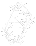 Handle Assembly Diagram and Parts List for 22160 8900001-8999999 - 1998 Toro Lawn Mower