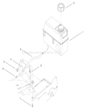 Gas Tank Assembly Diagram and Parts List for 22161 200000001-200999999 - 2000 Toro Lawn Mower