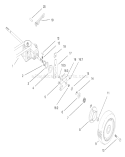 Gear Case and Rear Wheel Assembly Diagram and Parts List for 22161 8900001-8999999 - 1998 Toro Lawn Mower