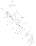 Gear Case & Rear Wheel Assembly Diagram and Parts List for 22162 210000001-210999999 - 2001 Toro Lawn Mower