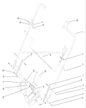 Handle Assembly Diagram and Parts List for 22162 210000001-210999999 - 2001 Toro Lawn Mower