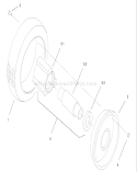 Front Wheel and Tire Assembly Diagram and Parts List for 22162 210000001-210999999 - 2001 Toro Lawn Mower