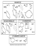 Gasket Kits Diagram and Parts List for 22162 210000001-210999999 - 2001 Toro Lawn Mower