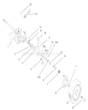 Gear Case & Rear Wheel Assembly Diagram and Parts List for 22162 9900001-9999999 - 1999 Toro Lawn Mower