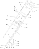Handle Assembly Diagram and Parts List for 22164TE 280000001-280999999 - 2008 Toro Lawn Mower