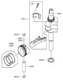 Part Location Diagram of 13002-7001 Kawasaki Pin-Piston
