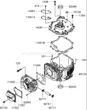 Part Location Diagram of 11004-7020 Kawasaki Gasket-head