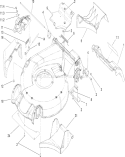 Housing Assembly Diagram and Parts List for 22164TE 280000001-280999999 - 2008 Toro Lawn Mower