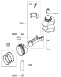 Part Location Diagram of 13001-7023 Kawasaki Piston-Engine