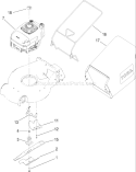 Engine, Blade and Bag Assembly Diagram and Parts List for 22164TE 280000001-280999999 - 2008 Toro Lawn Mower