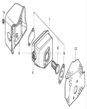 Muffler Assembly Diagram and Parts List for 22166 230000001-230999999 - 2003 Toro Lawn Mower