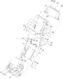 Handle Assembly Diagram and Parts List for 22167TE 240000001-240999999 - 2004 Toro Lawn Mower
