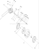 Rear Wheel and Axle Assembly Diagram and Parts List for 22167TE 240000001-240999999 - 2004 Toro Lawn Mower