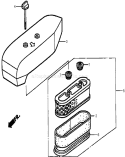 Air Cleaner Assembly Diagram and Parts List for 22167 270000001-270999999 - 2007 Toro Lawn Mower