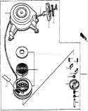 Recoil Starter Assembly Diagram and Parts List for 22167 270000001-270999999 - 2007 Toro Lawn Mower