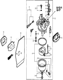 Carburetor Assembly Diagram and Parts List for 22167 270000001-270999999 - 2007 Toro Lawn Mower