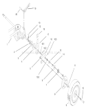 Rear Axle Assembly Diagram and Parts List for 22167 230000001-230999999 - 2003 Toro Lawn Mower