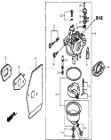 Carburetor Assembly Diagram and Parts List for 22168 270000001-270999999 - 2007 Toro Lawn Mower