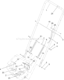 Lower Handle Assembly Diagram and Parts List for 22168 270000001-270999999 - 2007 Toro Lawn Mower