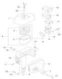 Air Filter and Muffler Diagram and Parts List for 22170 200000001-200999999 - 2000 Toro Lawn Mower