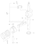 Piston/crankshaft Diagram and Parts List for 22170 200000001-200999999 - 2000 Toro Lawn Mower
