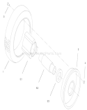 Wheel and Tire Diagram and Parts List for 22170 230000001-230999999 - 2003 Toro Lawn Mower